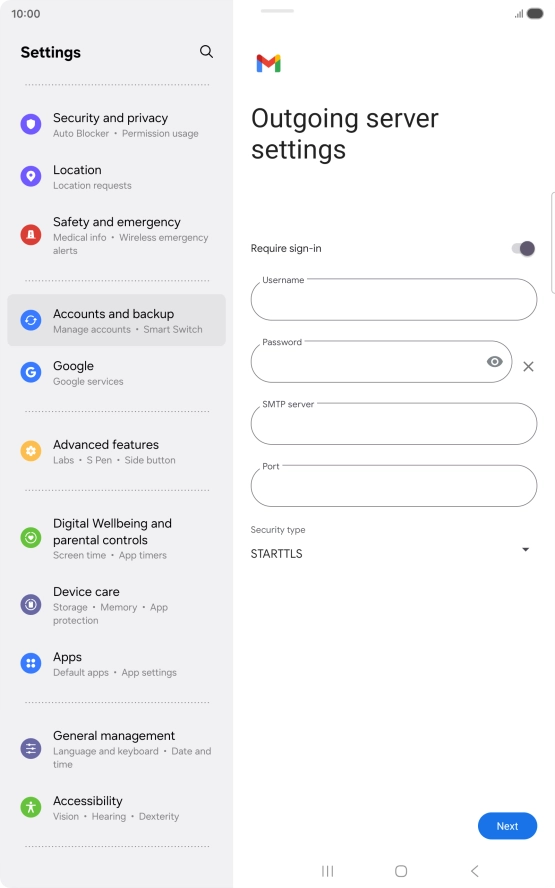 Press the indicator next to Press the indicator next to