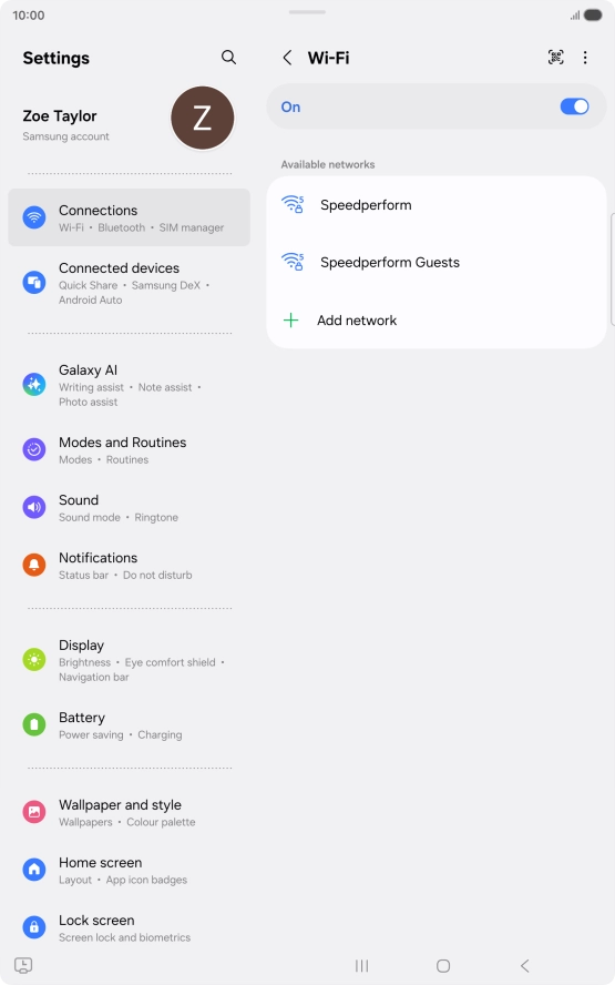 Press the menu icon. Press the menu icon.