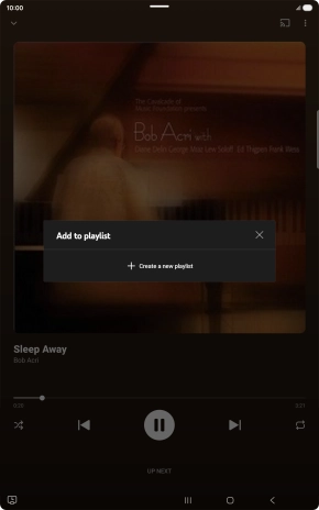 Press Create a new playlist. Press Create a new playlist.