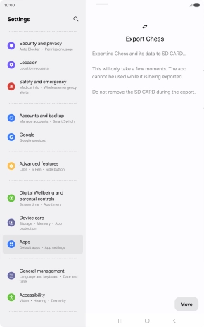 Press Move. Press Move.