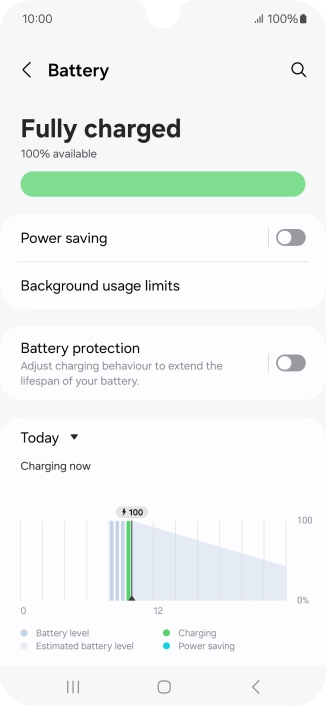 Press Power saving. Press Power saving.