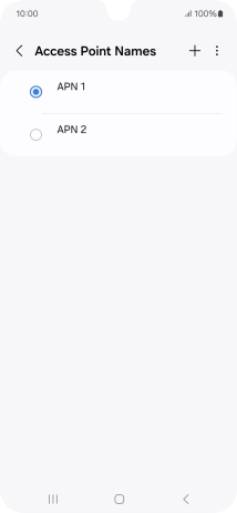 Press the field next to the data connection to activate it. Press the field next to the data connection to activate it.