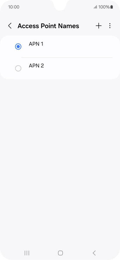 Press the field next to the data connection to activate it. Press the field next to the data connection to activate it.