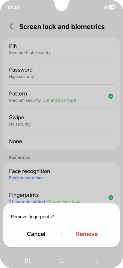 Press Remove. Press Remove.