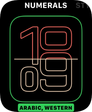 Turn the Digital Crown to change between the different designs. Turn the Digital Crown to change between the different designs.