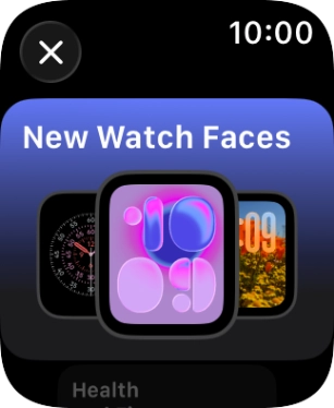 Turn the Digital Crown to see the different watch faces. Turn the Digital Crown to see the different watch faces.