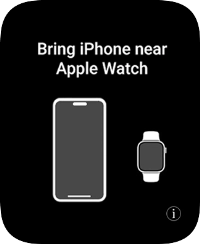 Place your Apple Watch next to your phone. Place your Apple Watch next to your phone.