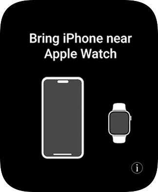 Place your Apple Watch next to your phone. Place your Apple Watch next to your phone.