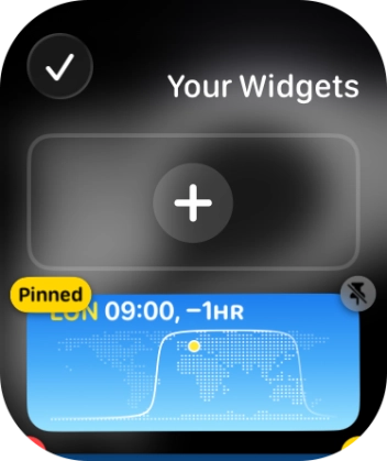 Press the pin widget icon on the required widget to pin it to the top of the stack. Press the pin widget icon on the required widget to pin it to the top of the stack.
