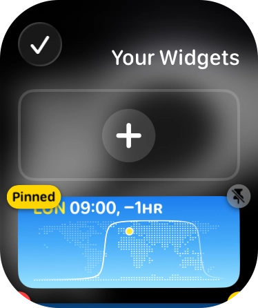 Press the pin widget icon on the required widget to pin it to the top of the stack. Press the pin widget icon on the required widget to pin it to the top of the stack.