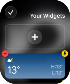 Press the add widget icon and go to the required widget. Press the add widget icon and go to the required widget.