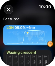 Press the required widget. Press the required widget.