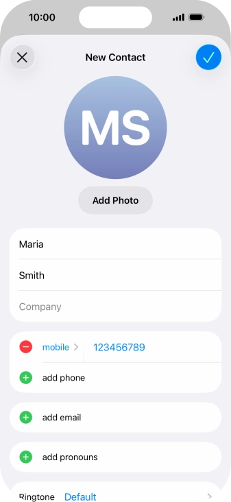 Press the confirm icon. Press the confirm icon.