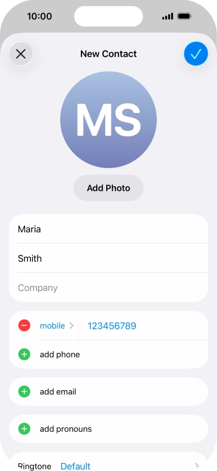 Press the confirm icon. Press the confirm icon.