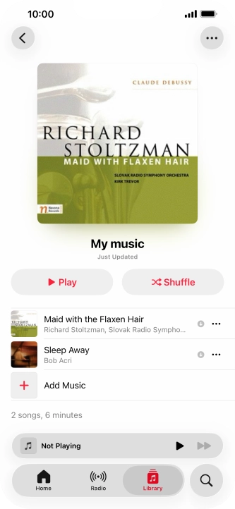 Go to the required category or playlist and press the required audio file. Go to the required category or playlist and press the required audio file.