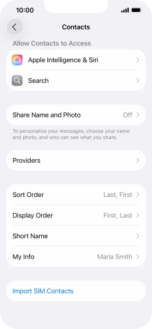 Press Import SIM Contacts. Press Import SIM Contacts.
