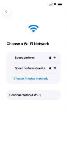 Press the required Wi-Fi network. Press the required Wi-Fi network.