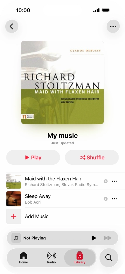 Go to the required category or playlist and press the required audio file. Go to the required category or playlist and press the required audio file.