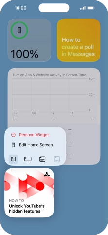 Press Remove Widget. Press Remove Widget.