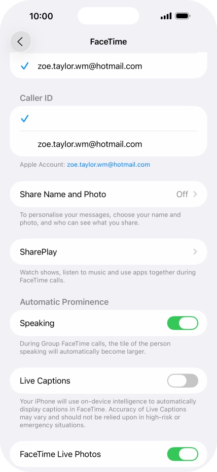 Press the required setting below Press the required setting below