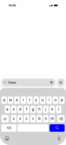 Press the search icon. Press the search icon.