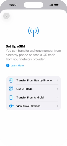 Press Use QR Code. Press Use QR Code.