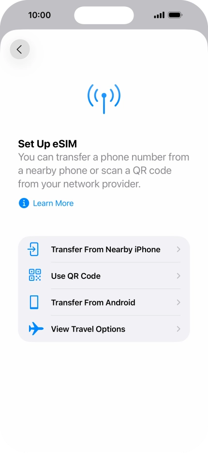 Press Use QR Code. Press Use QR Code.