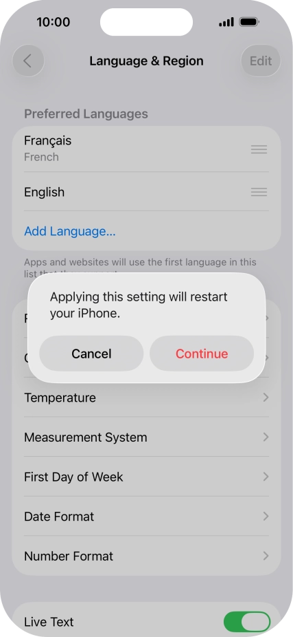 Press Continue. Press Continue.