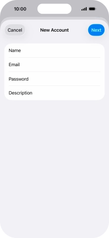 Press Description and key in the required name. Press Description and key in the required name.