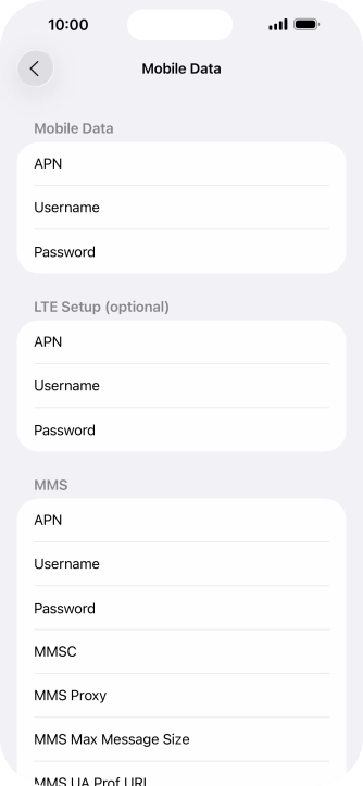 Press APN and key in wap.vodafone.co.uk. Press APN and key in wap.vodafone.co.uk.