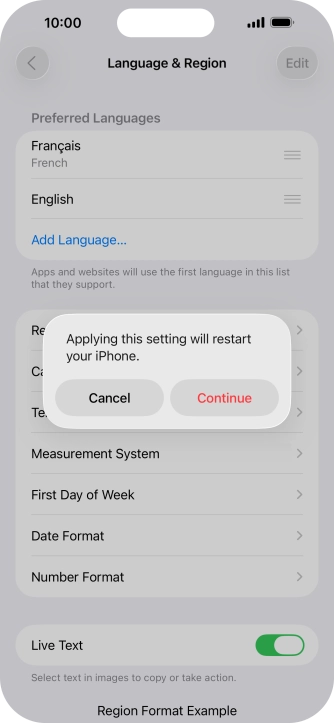 Press Continue. Press Continue.