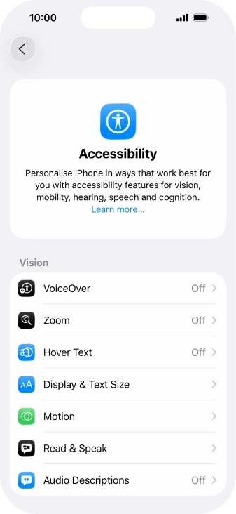 Press Display & Text Size. Press Display & Text Size.