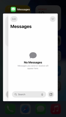 Slide upwards on the required application to end it. Slide upwards on the required application to end it.