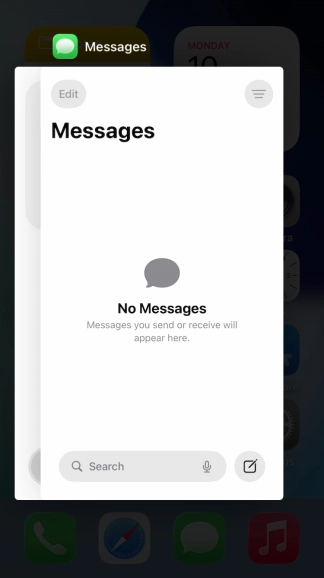 Slide upwards on the required application to end it. Slide upwards on the required application to end it.