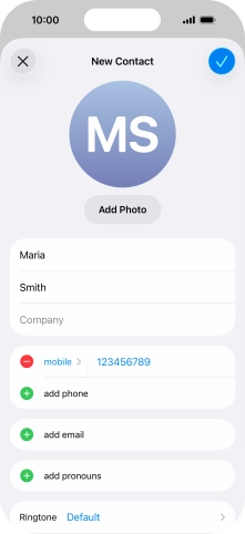 Press the confirm icon. Press the confirm icon.