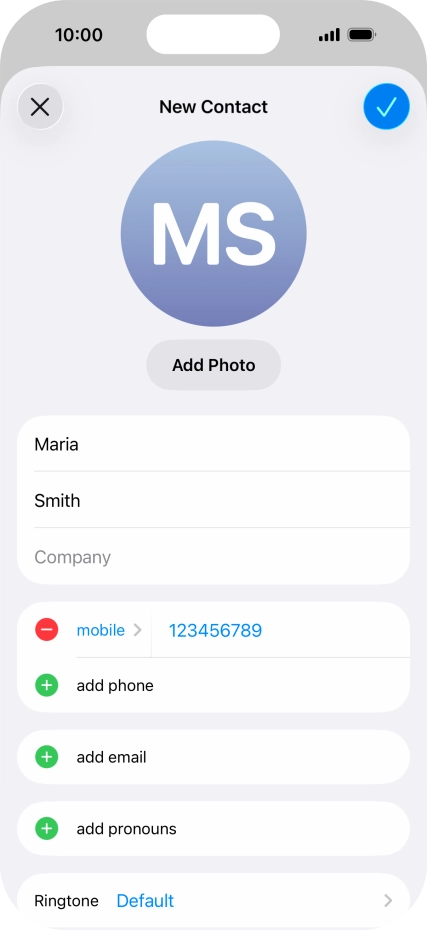 Press the confirm icon. Press the confirm icon.