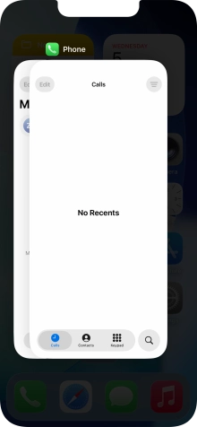 Slide upwards on the required application to end it. Slide upwards on the required application to end it.
