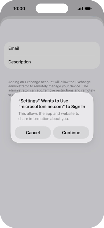 Press Continue. Press Continue.