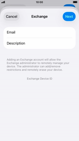 Press Description and key in the required name. Press Description and key in the required name.