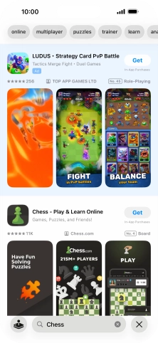 Press the required app. Press the required app.