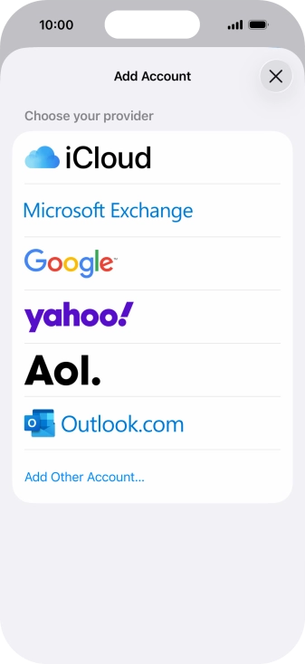 Press Microsoft Exchange. Press Microsoft Exchange.