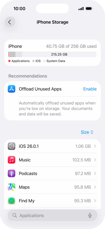 Press the required app. Press the required app.