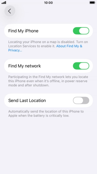 Press the indicator next to Press the indicator next to