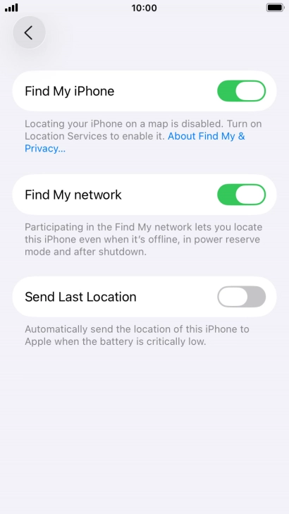 Press the indicator next to Press the indicator next to