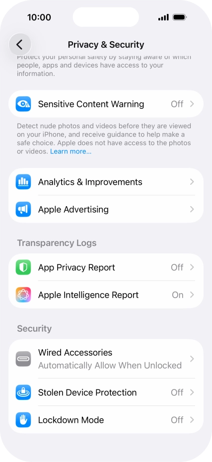 Press App Privacy Report. Press App Privacy Report.