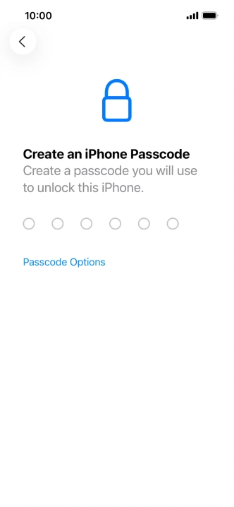 Press Passcode Options. Press Passcode Options.