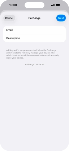 Press Description and key in the required name. Press Description and key in the required name.