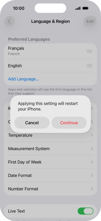 Press Continue. Press Continue.