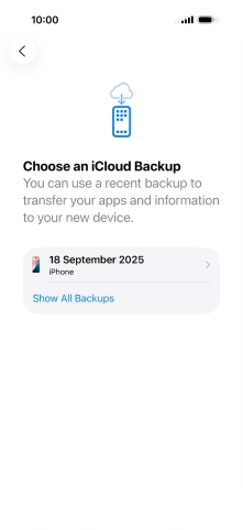 Press the required backup and your phone restores the content of the selected backup. Subsequently, follow the instructions on the screen to set up your phone and prepare it for use. Press the required backup and your phone restores the content of the selected backup. Subsequently, follow the instructions on the screen to set up your phone and prepare it for use.