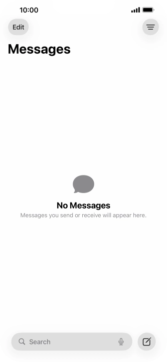 Press the new message icon. Press the new message icon.